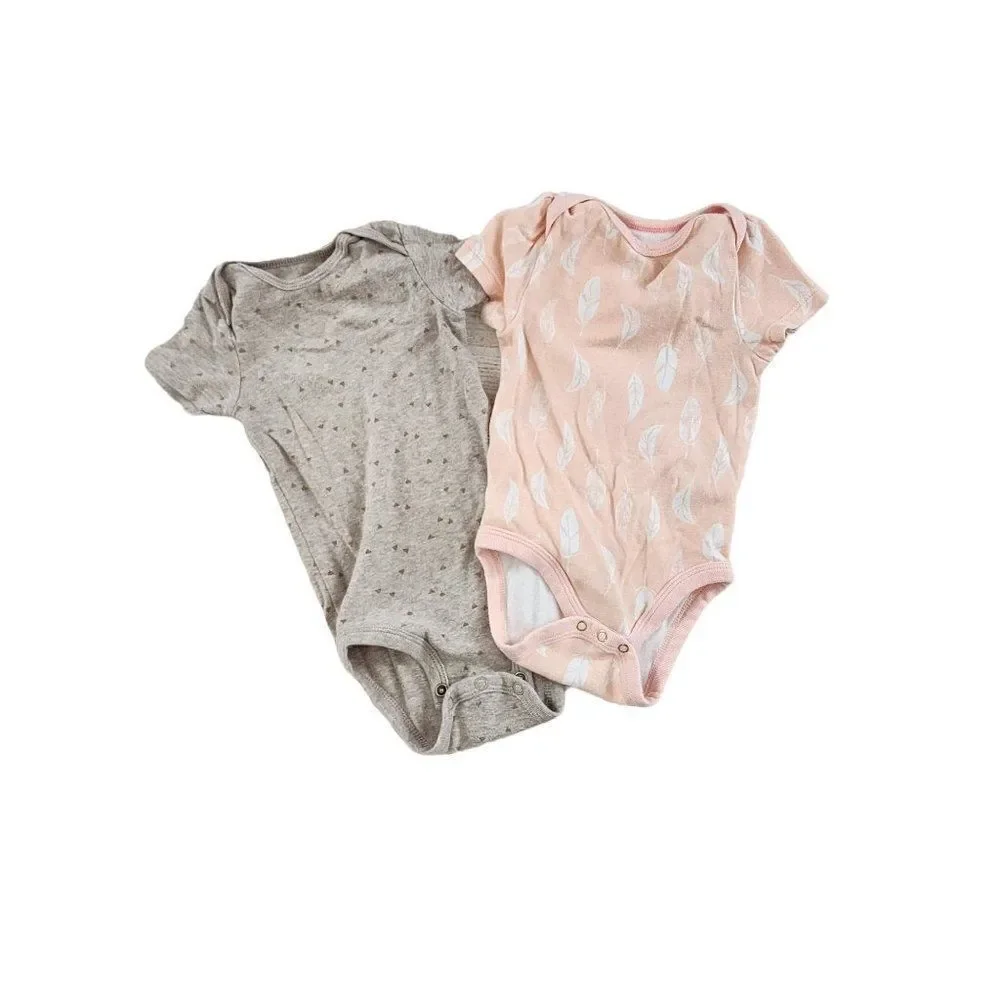 Set of 2 Girls Onesies, Size 3-6 Months